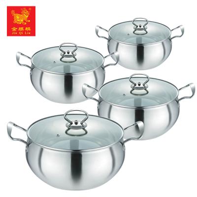 China Wholesale viable cooking all china tempered glass lid stainless steel plated stock pot for sale