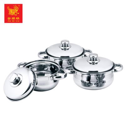 China Sustainable Eco Friendly Material Soup Double Handle Round Shape Hot Pot Set With High Quality for sale