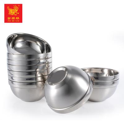 China Lasting Style Matte Metal Cheap Lasting Stainless Steel Large Double Wall Bowl With Good Design for sale