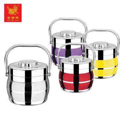 China Viable new item china colorful metal handle stainless steel hot food delivery containers for sale