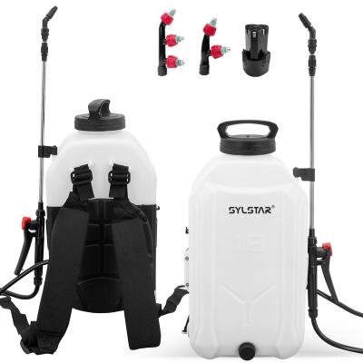 China Electric 12L 16L Cordless Battery Electric Knapsack Visible Water Level Line Water Bottle Agricultural Plastic Pump Sprayer for sale