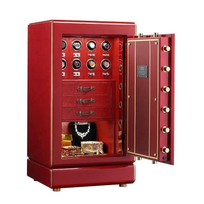 China High Grade Luxury Automatic Watch Balance Beam Cabinet Solid Steel Jewelry Safe Storage for sale