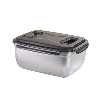 China Freshness Keeping Simple Design Stainless Steel Airtight Food Storage Box for sale