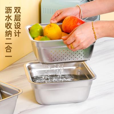 China Viable Square Stainless Steel Metal Drain Basket Strainer Factory Direct Wholesale for sale