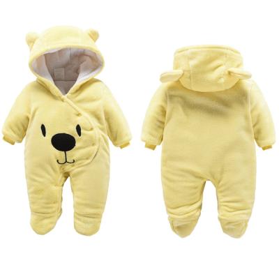 China Wholesale Cute Animal Newborn Winter Comfotable Overalls Baby Boy Girl Plush Warm Fleece Clothing Outwear Baby Romper for sale