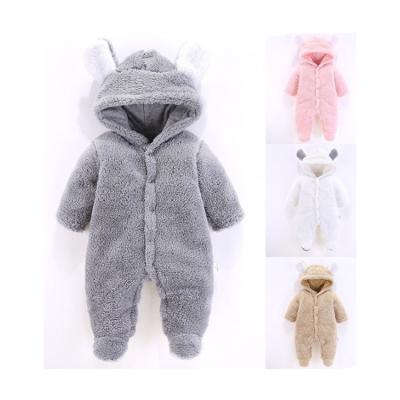 China Comfotable Wholesale Newborn Jumpsuit Baby Boy Rompers Winter Fluffy Baby Romper for sale