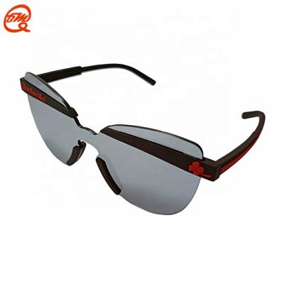 China Fashion Sunglasses Fashion Design Rimless Silicone Temple Sun Glass Factory for sale