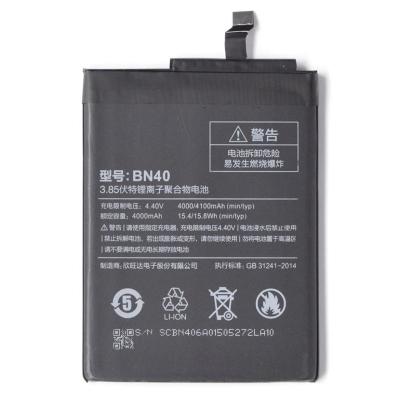 China Over 500 Times Original SUNMORN Xiaomi Phone Battery BN40 For Xiaomi Redmi 4 pro High Quality 4100mAh Replacement Phone Batteries for sale