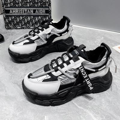 China CUSHIONING 2021 Stylish Women's Thick Chunky Sole Dad Sneakers Old Shoes Platform Lace Up Walking Fashion Women's Casual Shoes Sneakers for sale