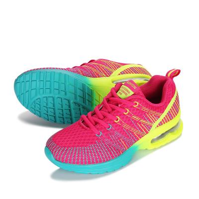 China 2021 New Women Summer Shoes Breathable Mesh Rubber Sneakers Knitted Upper Comfortable Women Running Casual Sports Shoes for sale