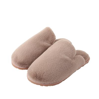 China CUSHIONING Cute Plush Soft Cotton Slippers Shoes Couple Indoor Home Furry Slippers Women Non-Slip Floor Shoes Unisex For Bedroom for sale