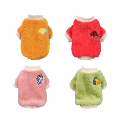 China EXW Price Fleece Winter Pet Clothes Dog Hoodie Pet Cat Dog Viable Warm Sweater Knitted Plush for sale