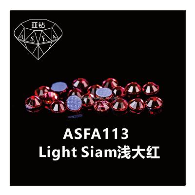 China Light Siam Hot Fix Stones With Flatback ASFA113 rolling good stones and high quality fake stones with the right stones glue for sale