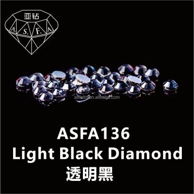 China Flatback ASFA136 Black Diamond Promotion Custom Fashion Color Customized Sorority Hot Sale ASFA Jewelry Transparent Rhinestones Bulk for sale