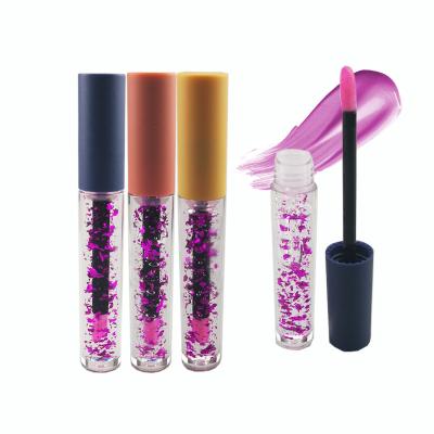 China Easy To Color NEW Cosmetics Peach Foil Color Changing Vegan Liquid Private Logo Lip Gloss Lipstick Transparent Lip Gloss for sale