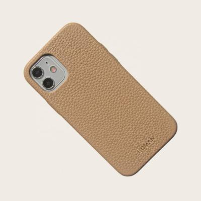 China Fashion Fanshion Business Style Simple High End Custom Pebble Leather Phone Case Leather Phone Case For iPhone13Pro for sale