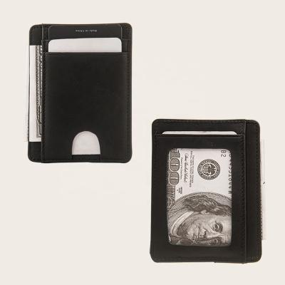 China 2022 Fashion High Quality New Custom Logo RFID Credit Card Holder Classic Thin Leather Wallet Real Whip ID Card Holder for sale