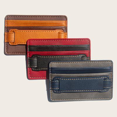 China New Design RFID Design LOGO Men Wallet Men Wallet Credit Customized Wholesale Luxury Slim Genuine Leather 3M Card Holder for sale