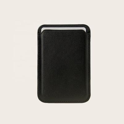 China Basic RFID Magnetic Wallet For Apple Magsafe PU Leather Card Holder Detachable Stick On The Back For iPhone Case for sale