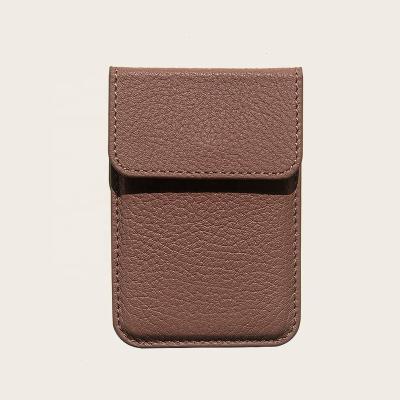 China Wholesale Leather Wallet Pocket Custom RFID Pebble Cell Phone Magnet For Phone Case Magsafe Wallet for sale