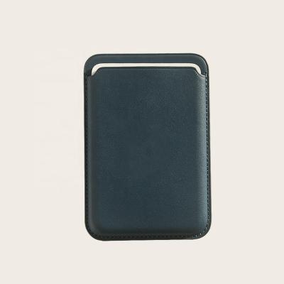 China Hot Selling RFID Handmade Full Grain Nappa Leather Magnetic Detachable Phone Wallet for iphone magsafe wallet for sale