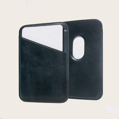 China Fashion Magsafe wallet and card holder made of high quality leather with strong magneic for iPhone 12 max pro for sale