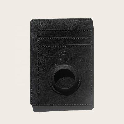 China Hot Sale Design RFID Blocking Men's Airtag Slim Leather Wallet For Airtags Apple Case Credit Card Holder for sale