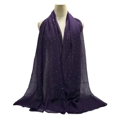 China Multifunctional Muslim Bali Yarn Piece Hot Ladies Fashion Unichrome Warm Style Scarf Baotou Shawl for sale