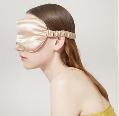 China Anti-Wrinkle Solid Color Sleep Mulberry Silk Eye Mask for sale