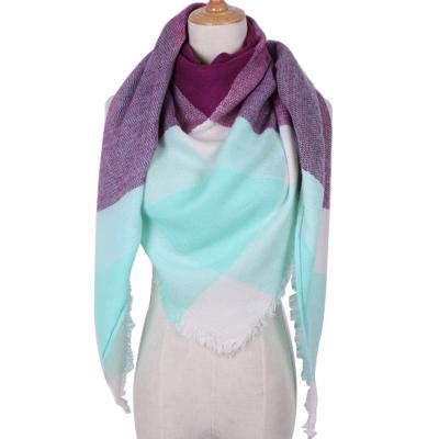 China Polyester Imitated Wool Triangle Scarf for sale