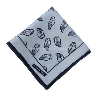 China Square Hand Rolled 100% Silk Pouch Square With Logo for sale