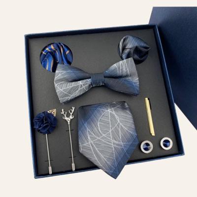 China fashion square 100% silk tie pocket silk bow tie sets for sale