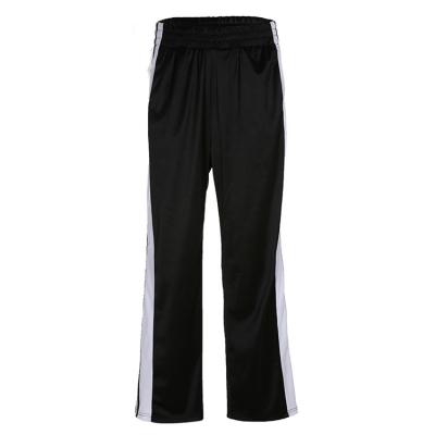 China Plus Size 2021 Summer New Stripe Slit Sports Casual Wide-Leg Pants Track Pants Women's Pants For Sport for sale