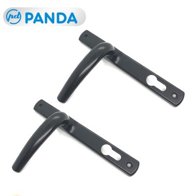 China Windows and Interior Doors Accessories Factory Price Powder Coating Doors Accessories Matte Black Aluminum Handle Lever Handles Set for sale