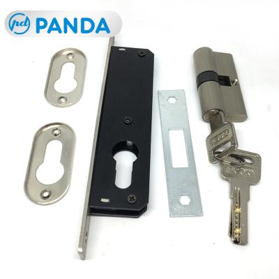 China Casement Windows and Doors Accessories Hotel 38mm 70mm Short Copper Casement Door Lockbody Mortise Aluminum Alloy Lock Body Cylinder Swing Door Window Copper Window for sale