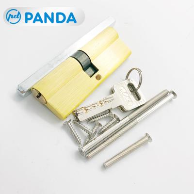 China Casement Windows and Doors Accessories High Security Polished Double Door Cylinder Locks Door Mortise Brass Aluminum Cylinder Lock for sale