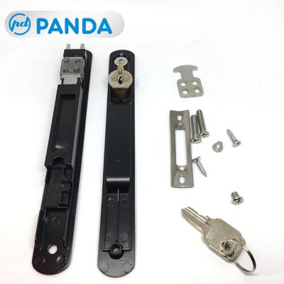 China Sliding Windows and Doors Accessories Furniture Hardware Aluminum Alloy Slid Locks Aluminum Window Single Sliding Key Door Lock Set for sale