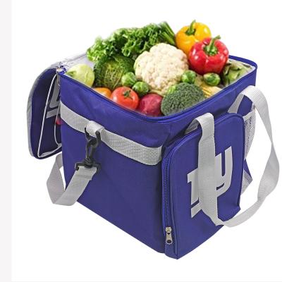 China Reusable Promotional Cooler Bag Insulation Thermal Insulated Polyester Insulated Cooler Bag For Food for sale