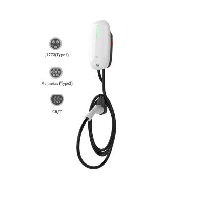 Cina Smart Home EV Charger 3 fasi montato su un piedistallo facile da installare in vendita