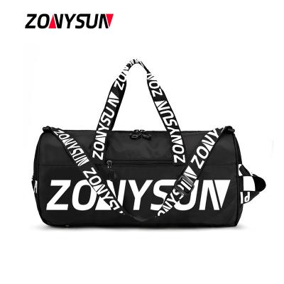 China Large Capacity Waterproof Custom Sports Travel Bag Waterproof Fleece Gym Bag For Man Women for sale