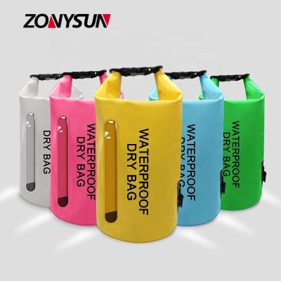 China ZONYSUN Fashion Waterproof Rolltop Sports Bag ZONYSUN Custom Foldable Waterproof Dry Bag Backpack for Hiking Kayaking for sale