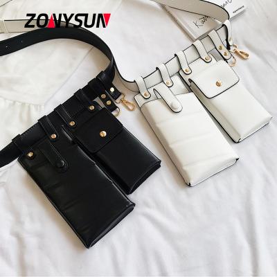 China Water Proof Fanny Pack Pu Leather Waist Belt Bag Cross - Body Bags Waist Pack Luxury Handbags Shape Design Chest Bag for sale