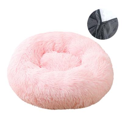 China Wholesale Custom Pet Sofa Cheap Round Dog Beds Waterproof Travel Warm And Waterproof Bed For Dogs for sale