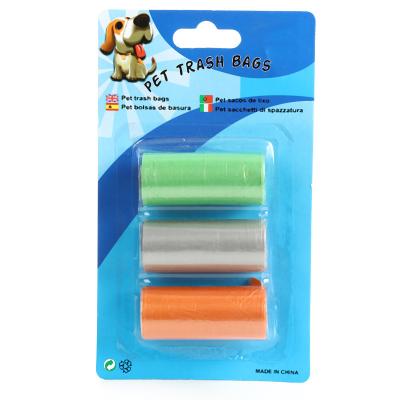 China Viable Wholesale Single Custom Color Pet Poop Bag Dog Poop Bag Dispenser Biodegradable Poop Bags for sale