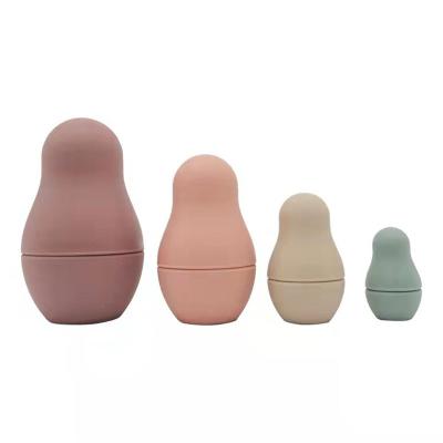 China Kids Eductional Toy Hot Selling Custom 100% Food Grade Silicone Russian Dolls Educational Stacking Toys Children for sale