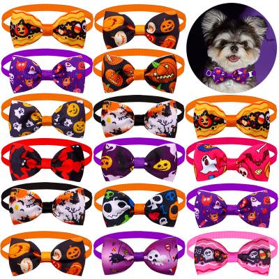 China Viable Pet Supplies Halloween Bow Tie Dog Cat Bow Multi-Color Selection Cute Dog Bow Tie for sale