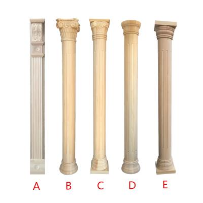 China Solid Wooden Materials Natural Decorative Antique Column and Roman Pillar Molds for Sale for sale