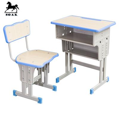 China Comfortable Height Adjustable School Desk For Student Sit Stand With Double Legs for sale