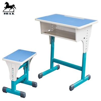 China School Sets Single Desks And Height Adjustable Kids Chairs For School Furniture With Double Legs for sale