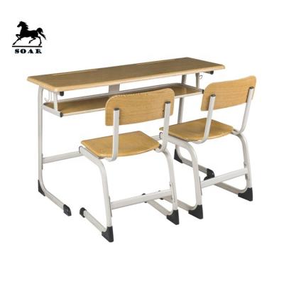 China Comfortable Double Seat School Desk For Student Furniture for sale